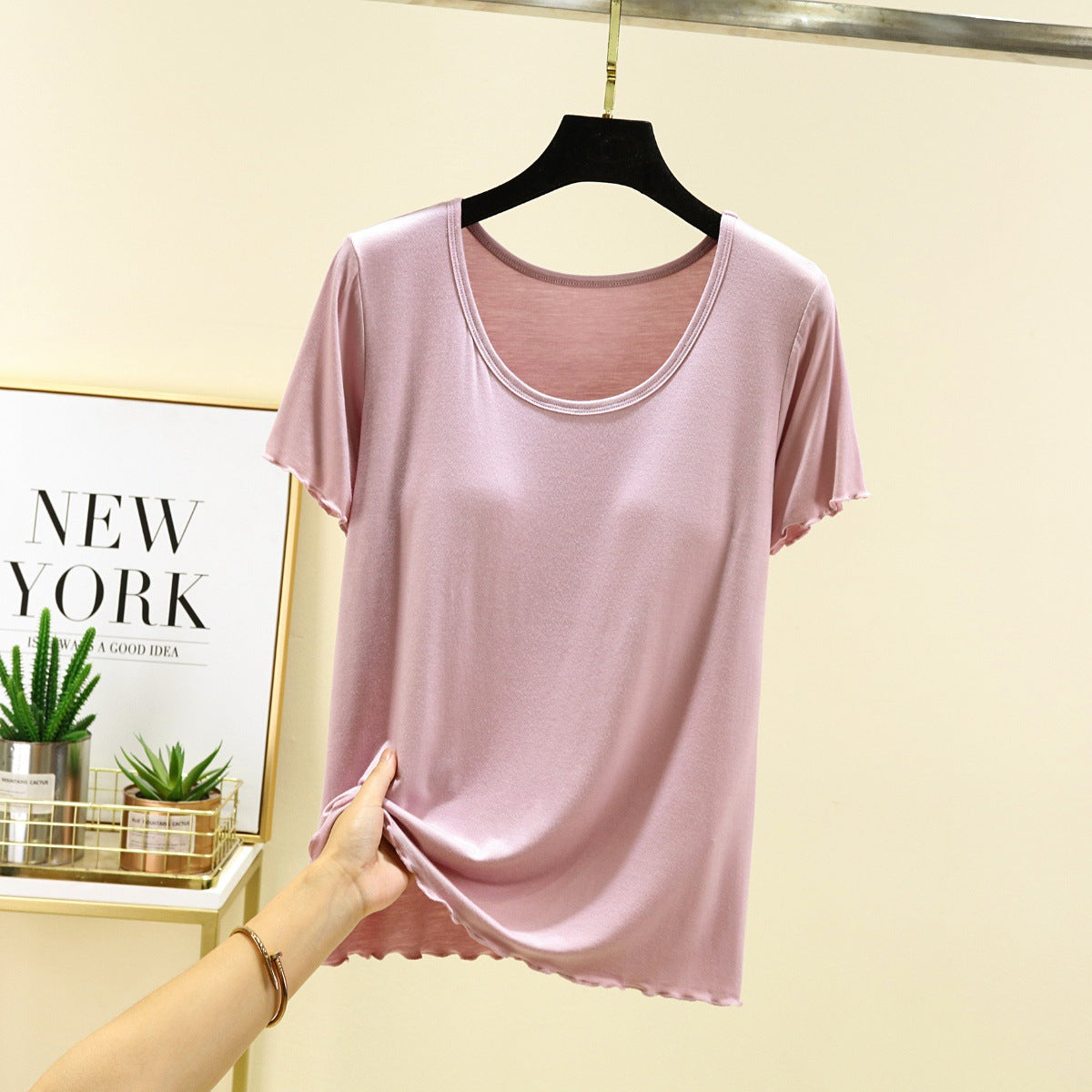 ZeroBra FeatherSoft Built-In Bra Lounge Tee in comfortable everyday style, perfect for Indian women seeking invisible support