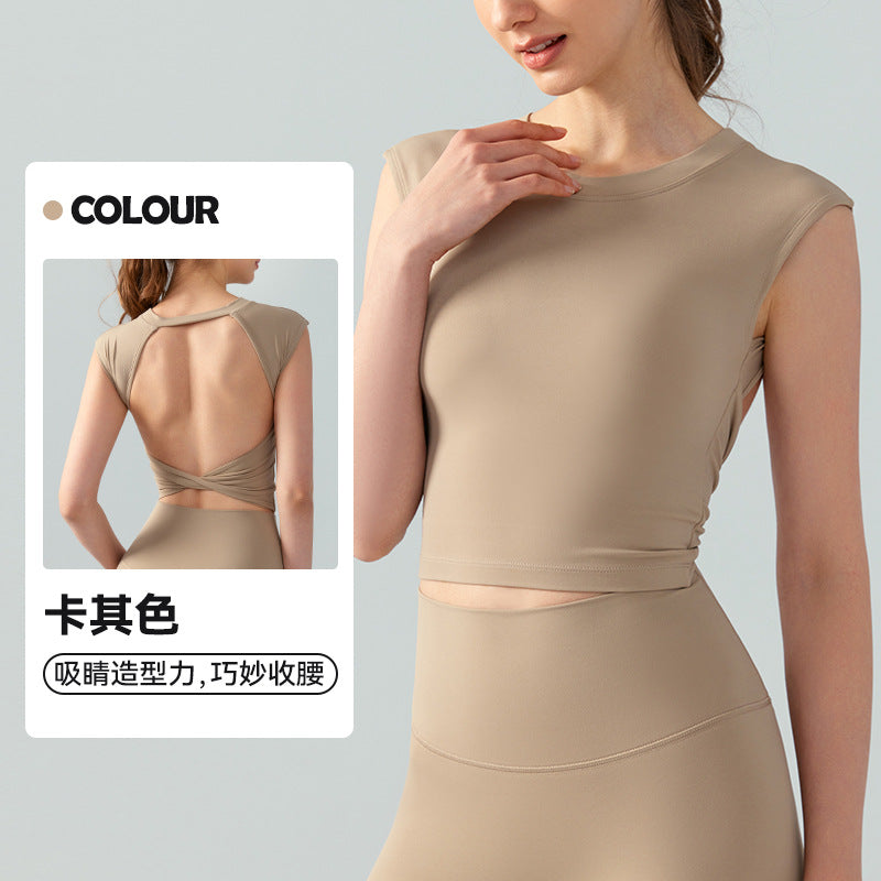 BoldCut Built-in Bra Gym Top