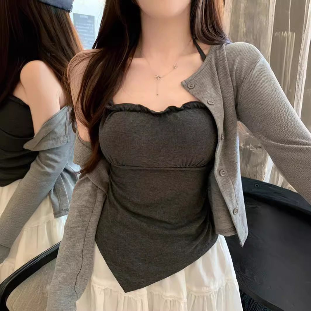 Adjustable Tie Built - In Bra Top – Flattering & Stylish - Zero Bra