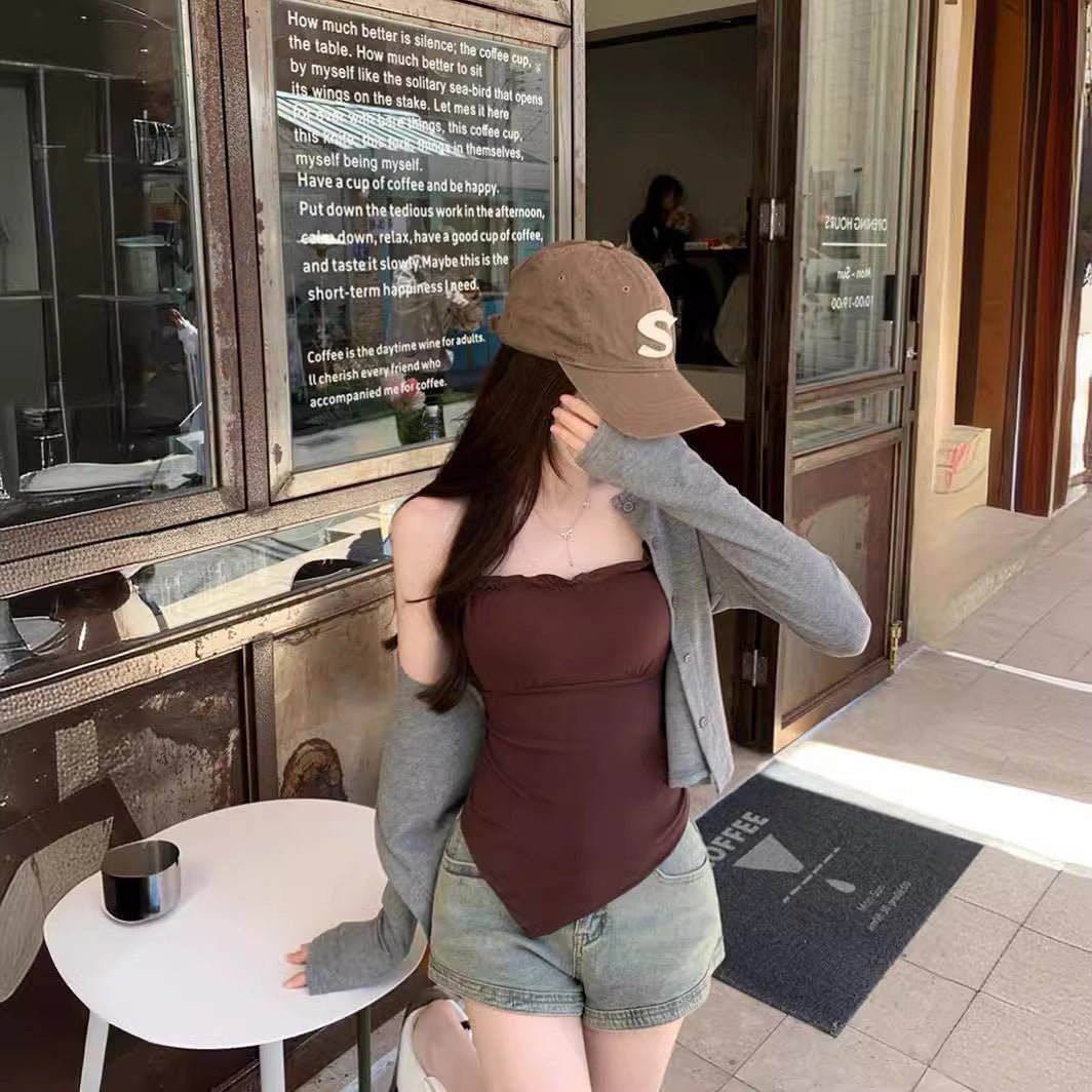 Adjustable Tie Built - In Bra Top – Flattering & Stylish - Zero Bra