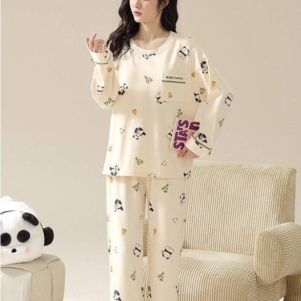 Baby Panda Built - In Bra PJ Set – Creamy Bamboo Dreams Edition - Zero Bra