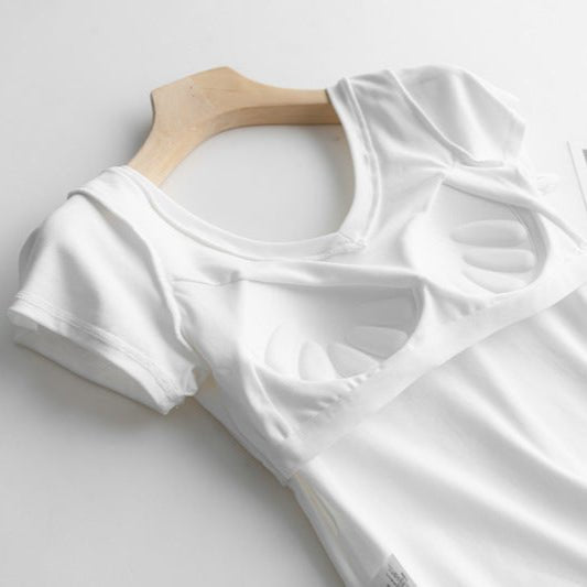 Barely Basic Built - In Bra Tee – The Soft Statement Staple - Zero Bra
