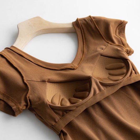 Barely Basic Built - In Bra Tee – The Soft Statement Staple - Zero Bra