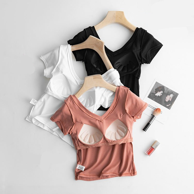 Barely Basic Built - In Bra Tee – The Soft Statement Staple - Zero Bra