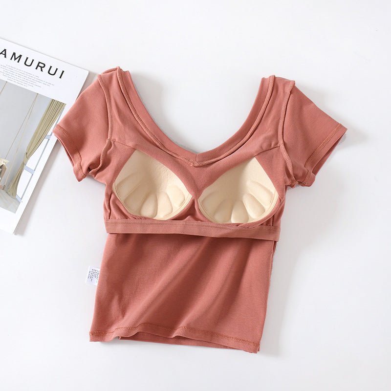 Barely Basic Built - In Bra Tee – The Soft Statement Staple - Zero Bra