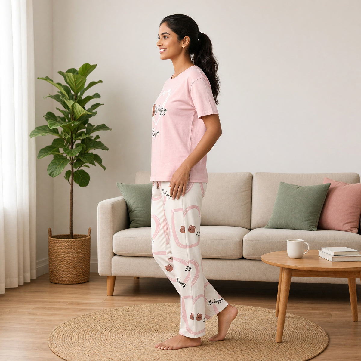 Be Happy Bear Padded Night Suit