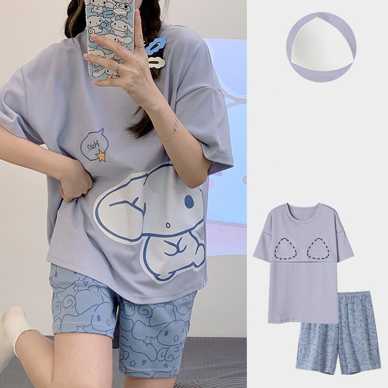 Blue Bunny Built - In Bra PJ Set – Cloudy Cinnamoroll Edition - Zero Bra