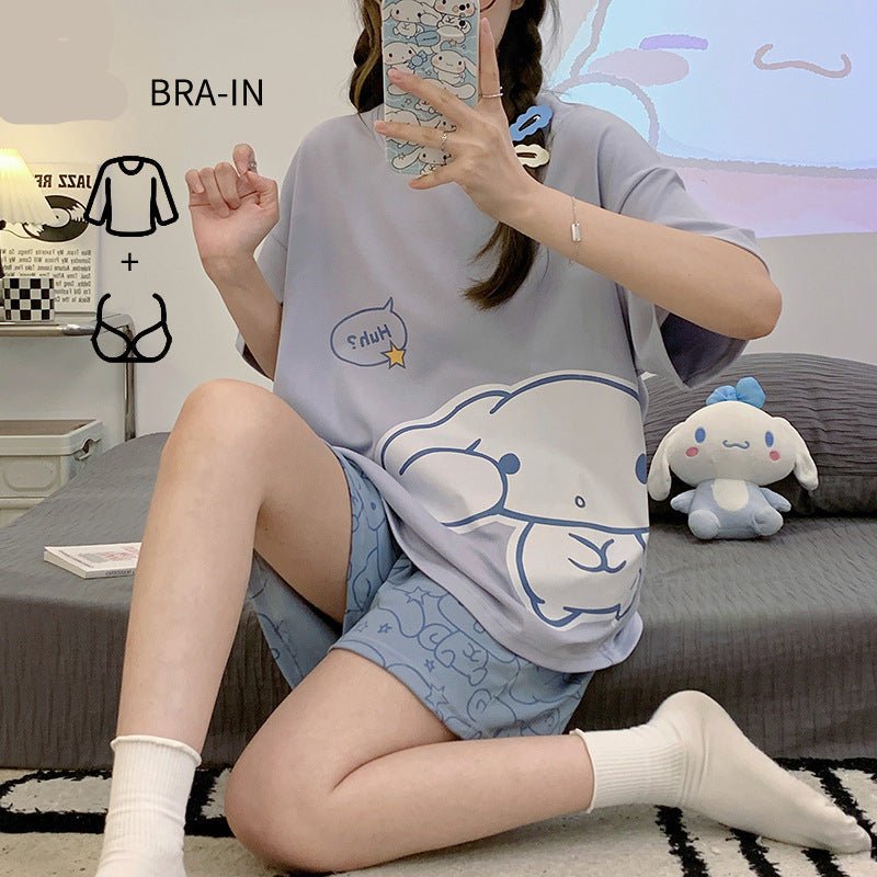 Blue Bunny Built - In Bra PJ Set – Cloudy Cinnamoroll Edition - Zero Bra