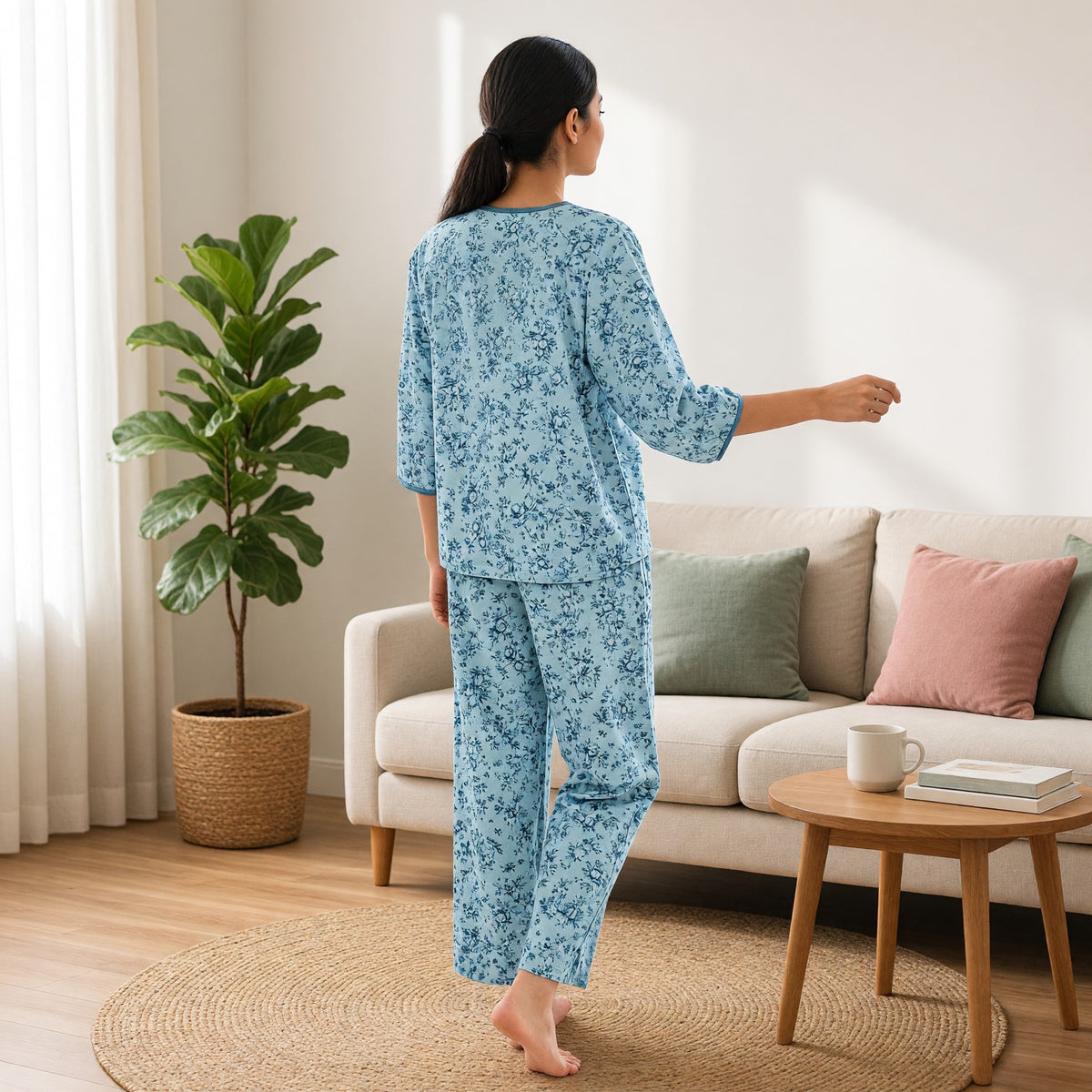 Bluebell Garden Padded Night Suit