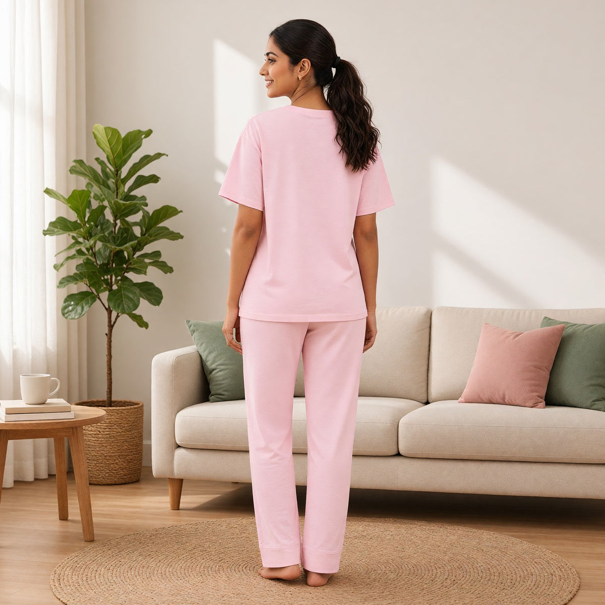 Blush Bunny 3-Piece Padded Night Suit
