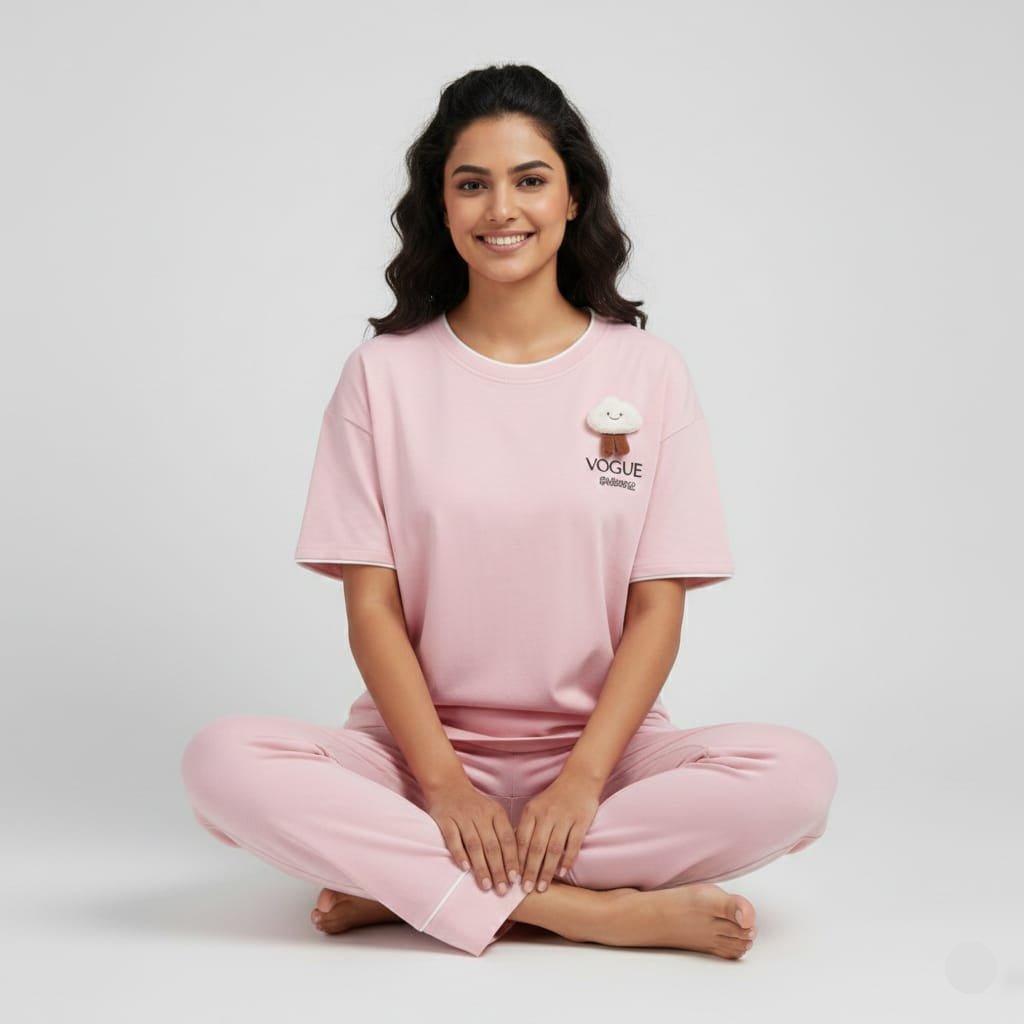 Blush Cloud PJ Set – With Padded Bliss - Zero Bra