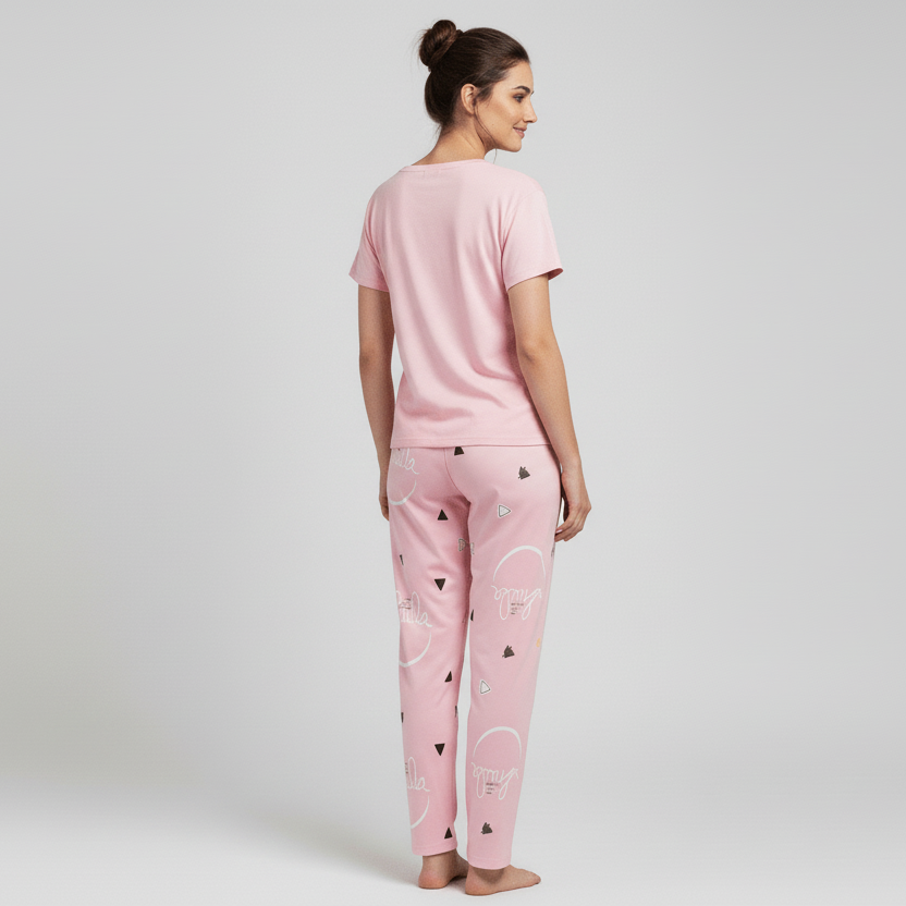 Blush Smile PJ Set – With Padded Bliss - Zero Bra