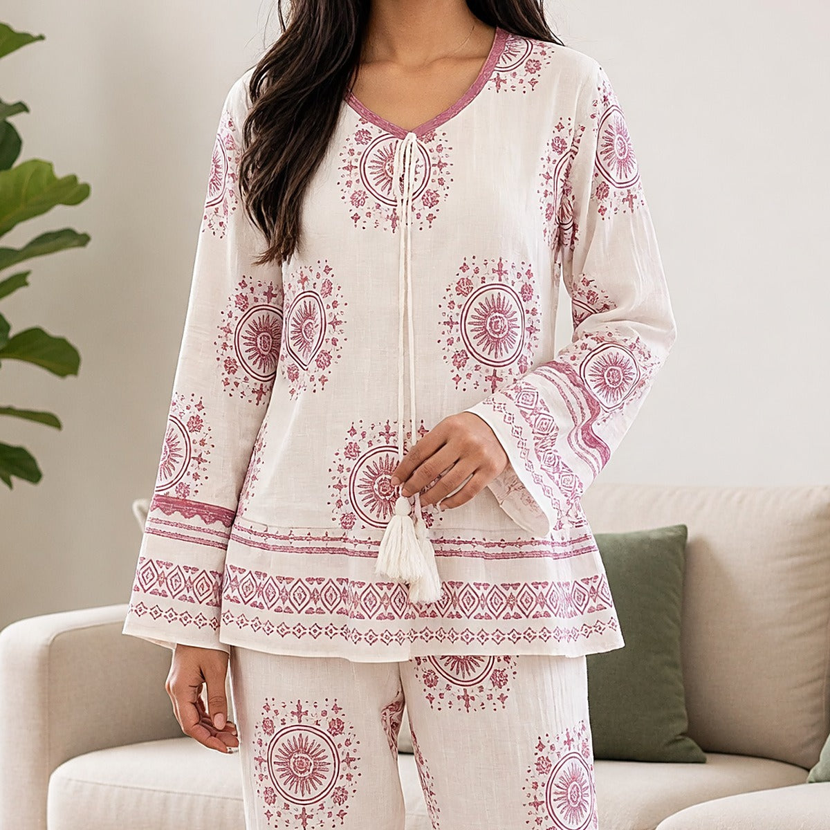 Boho Blossom Padded Night Suit