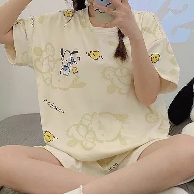 Bunny & Chick Built - In Bra PJ Set – Creamy Kawaii Edition - Zero Bra