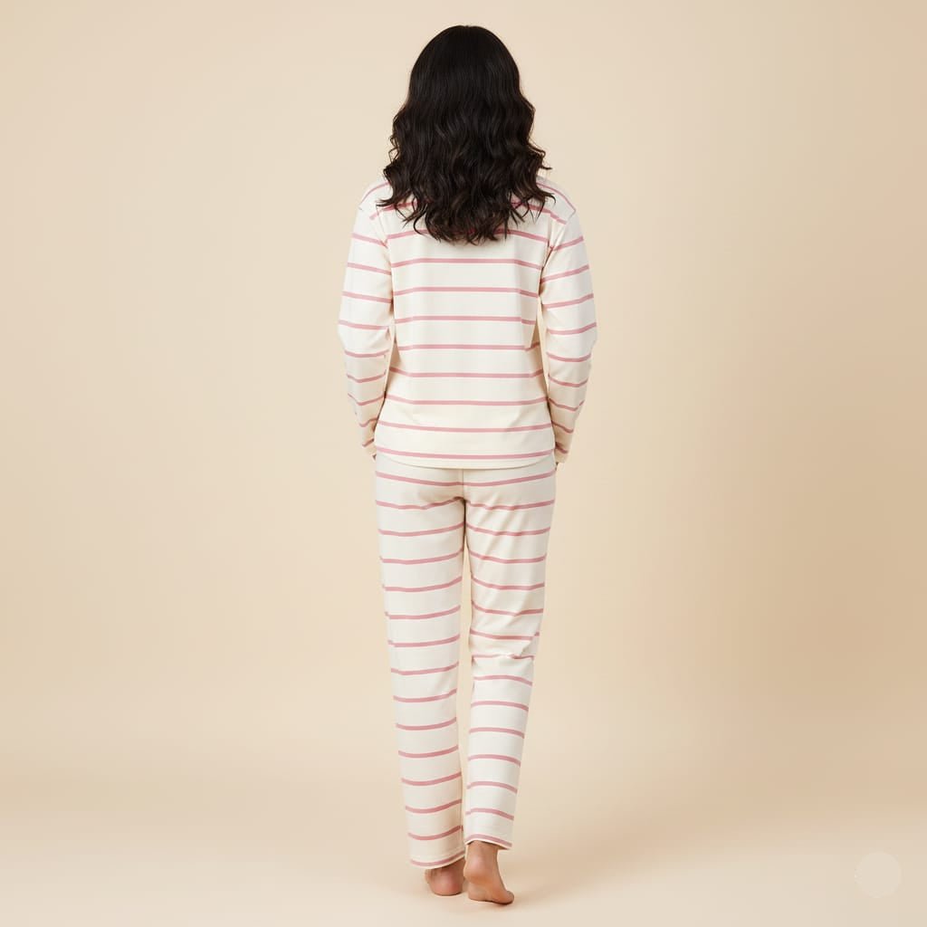Bunny Pocket Striped PJ Set β Padded Magic - Zero Bra