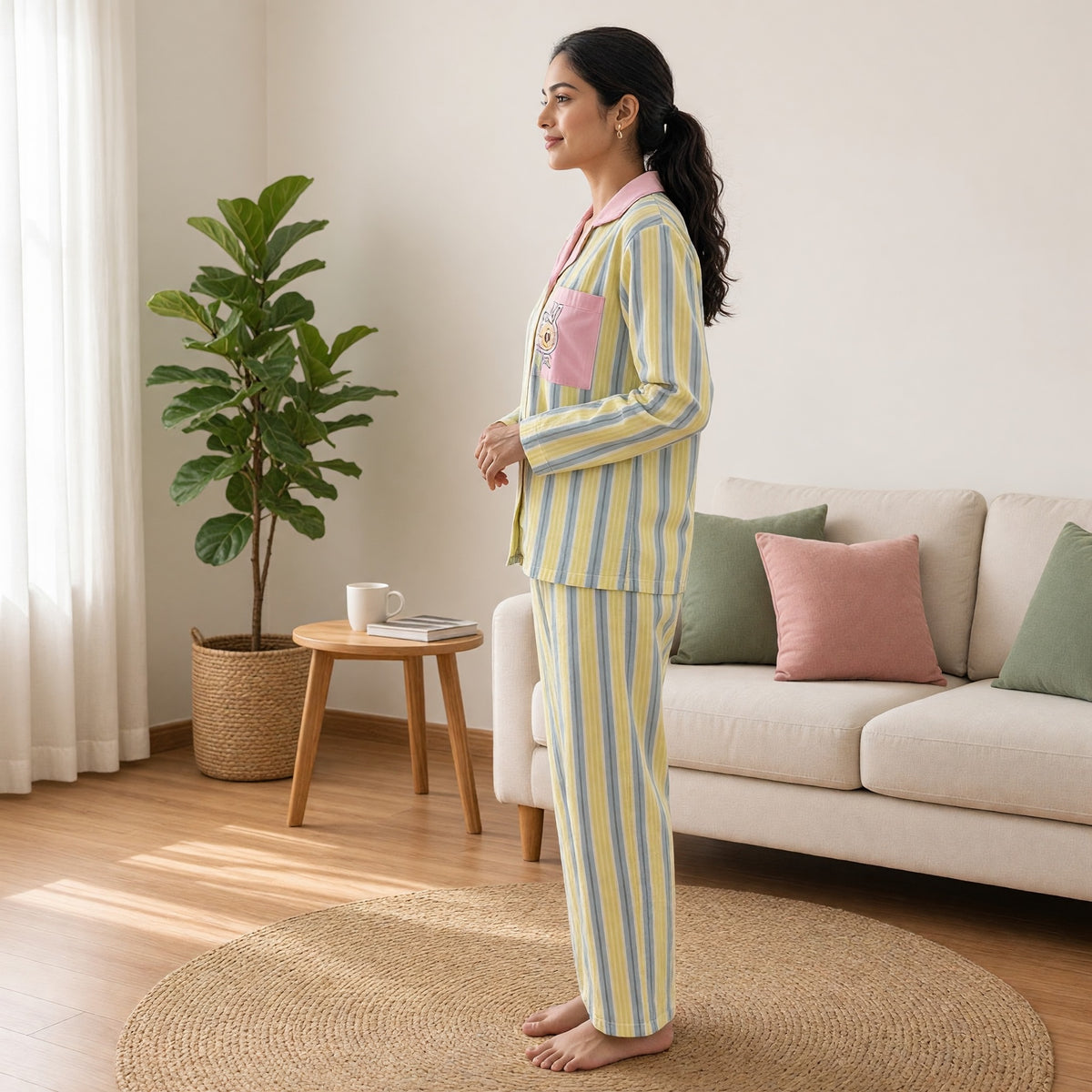 Candy Stripe Night Suit