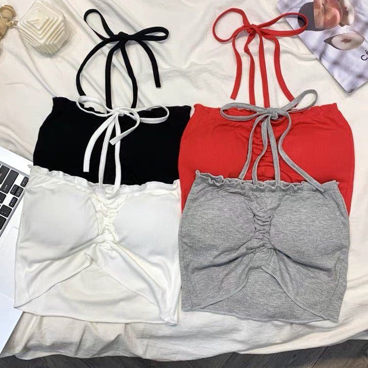 Casual Chic Ruched Built - In Bra Top – Effortlessly Stylish - Zero Bra