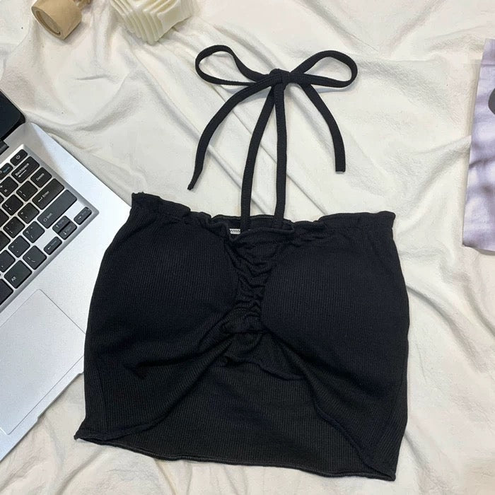 Casual Chic Ruched Built - In Bra Top – Effortlessly Stylish - Zero Bra