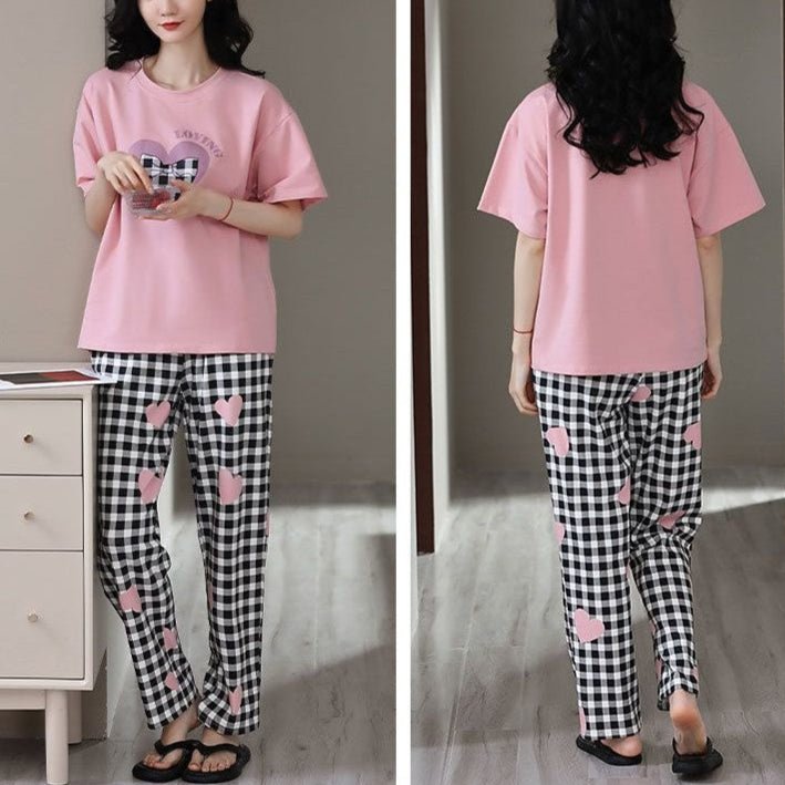 Checkmate Cutie PJ Set – With Padded Love & Bows - Zero Bra