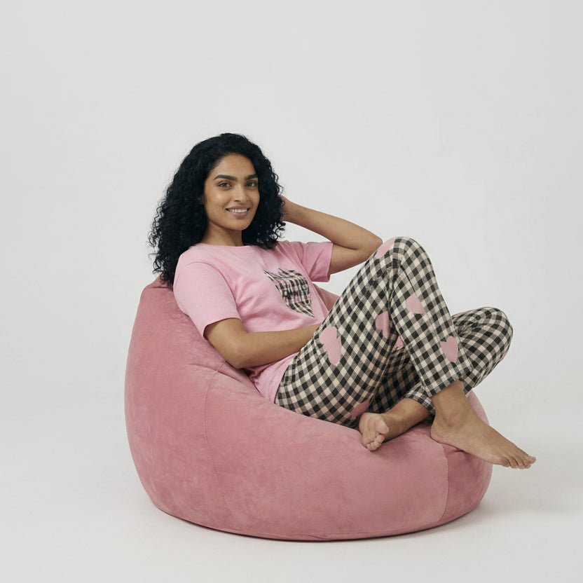 Checkmate Cutie PJ Set – With Padded Love & Bows - Zero Bra