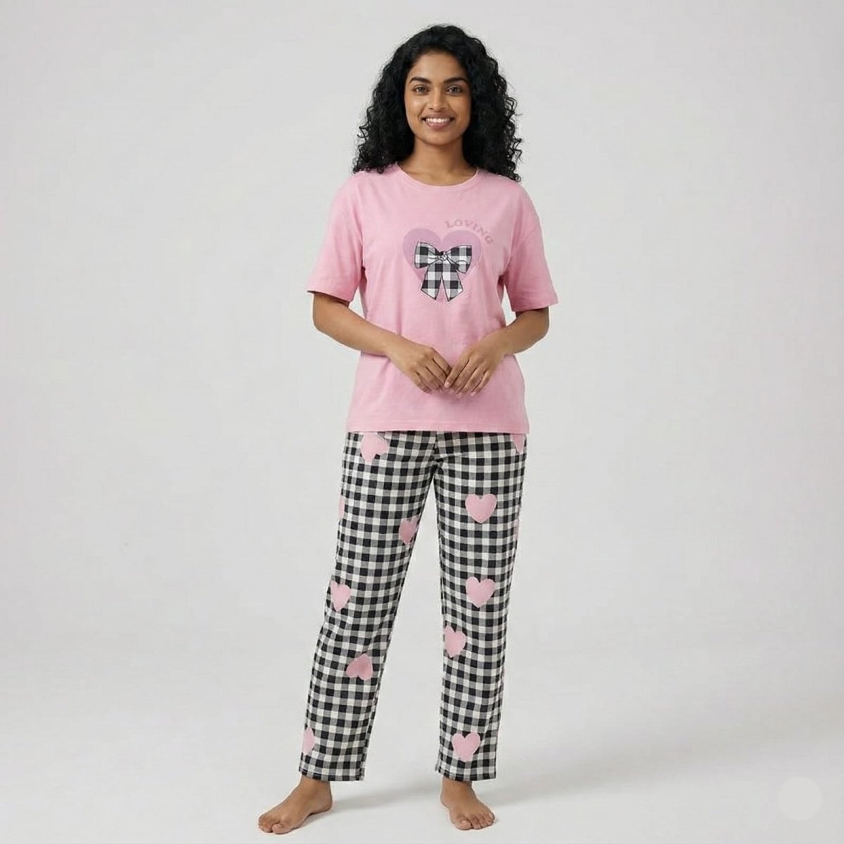 Checkmate Cutie PJ Set – With Padded Love & Bows - Zero Bra