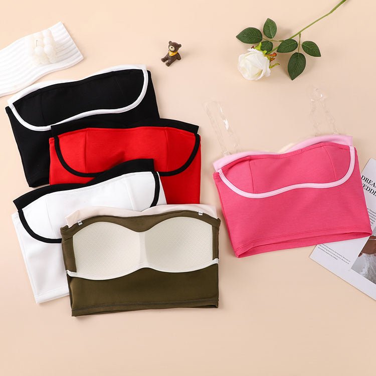 Chic Bandeau Built - In Bra Top – Effortless Style & Comfort - Zero Bra