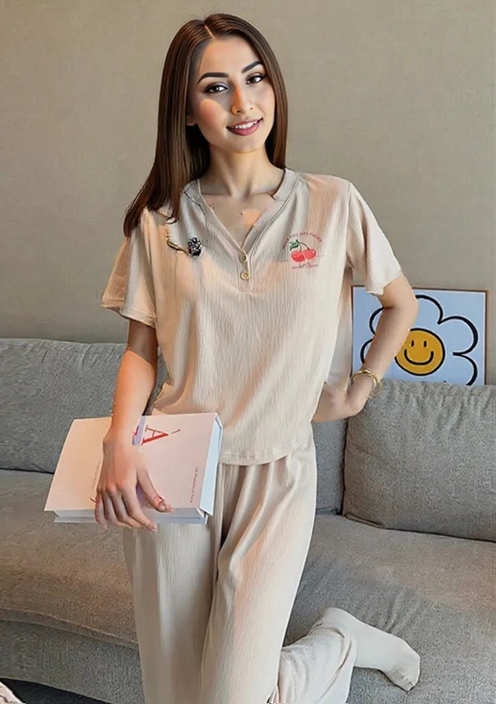 Chic Built - In Bra Pajama Set – Effortless Comfort & Style - Zero Bra