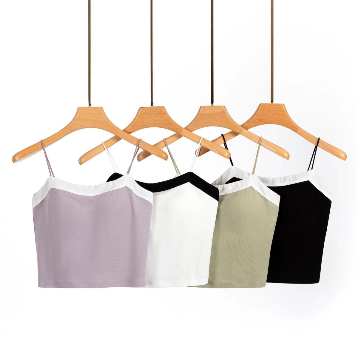 Chic Contrast Built - In Bra Cami – Sleek & Stylish - Zero Bra