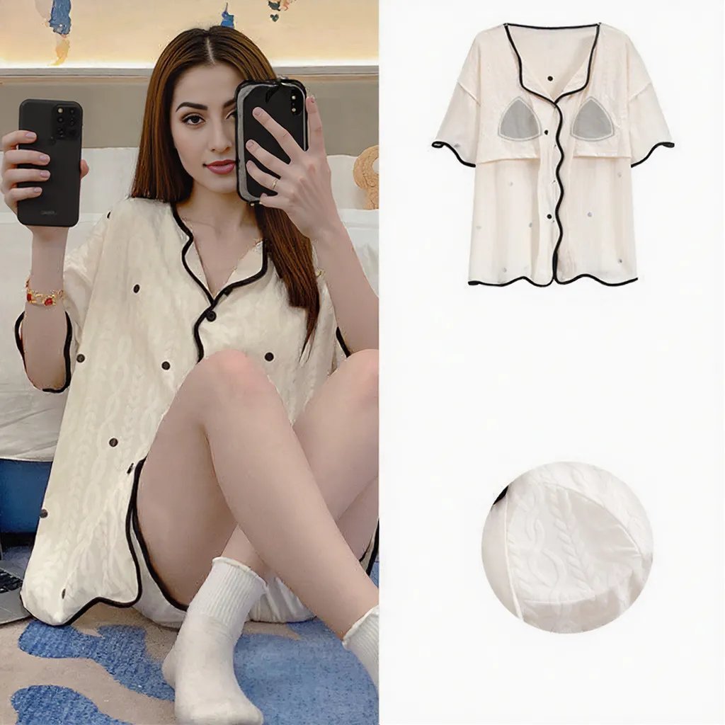 Chic & Cozy Pajamas with Built - In Bra Magic! - Zero Bra