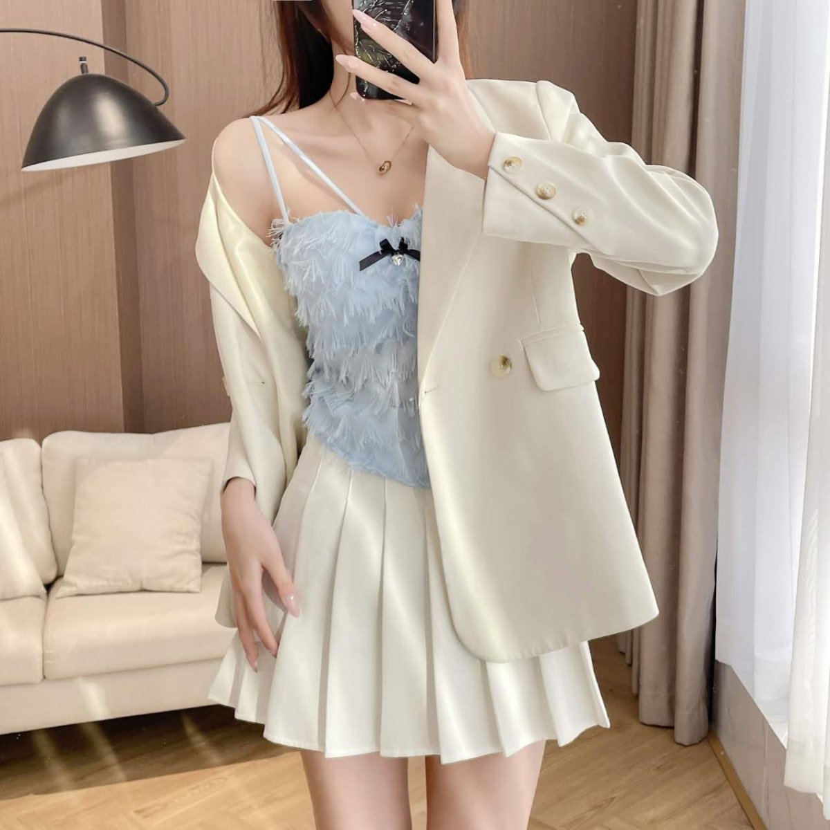 Chic Fringe Built - In Bra Top – Playful & Stylish - Zero Bra