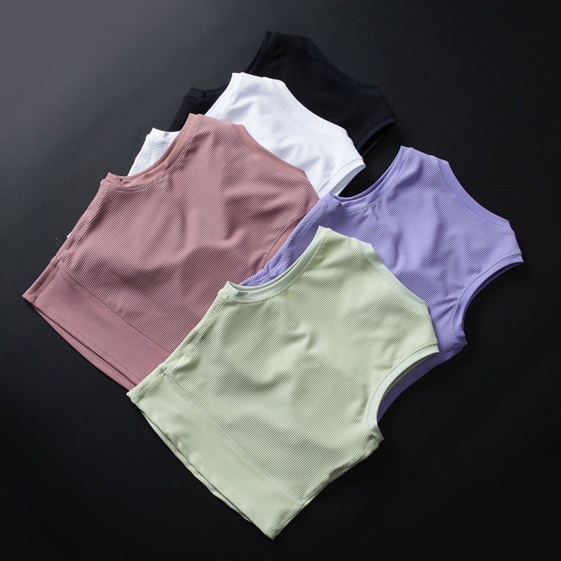 Chic Ribbed High - Neck Tank - Zero Bra