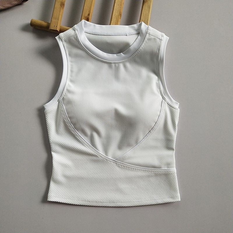 Chic Ribbed High - Neck Tank - Zero Bra
