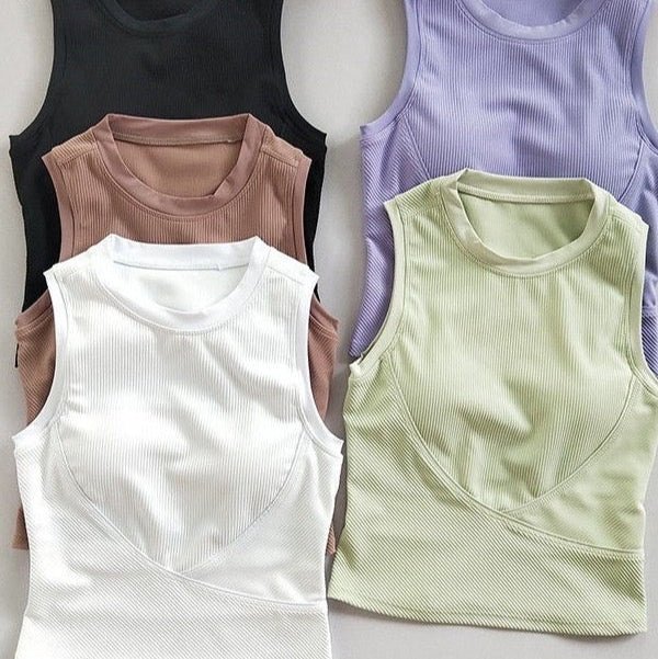 Chic Ribbed High - Neck Tank - Zero Bra