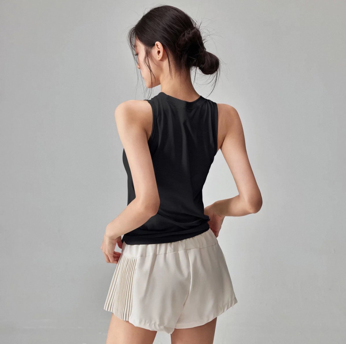 Chic Ribbed High - Neck Tank - Zero Bra