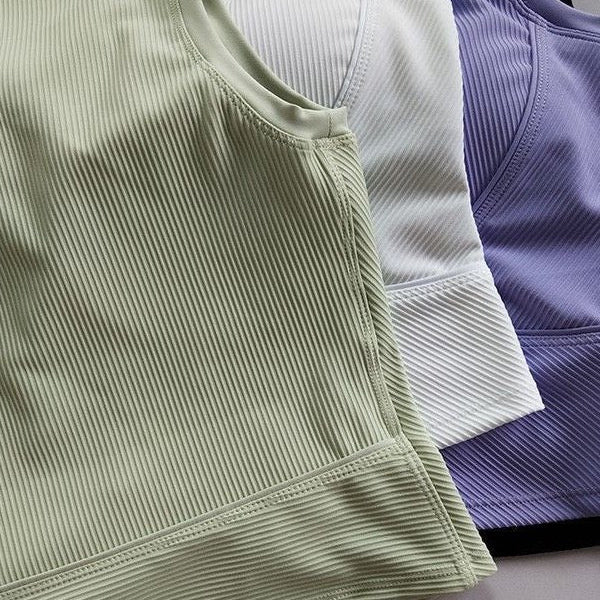 Chic Ribbed High - Neck Tank - Zero Bra