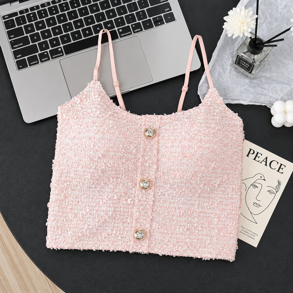 Chic Sequin Textured Built - In Bra Top – Glam & Elegant - Zero Bra