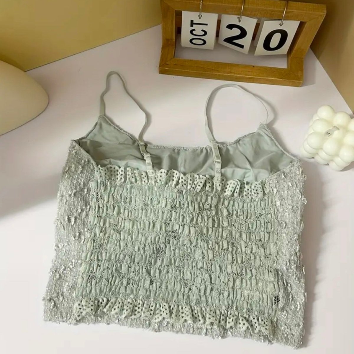 Chic Sequin Textured Built - In Bra Top – Glam & Elegant - Zero Bra