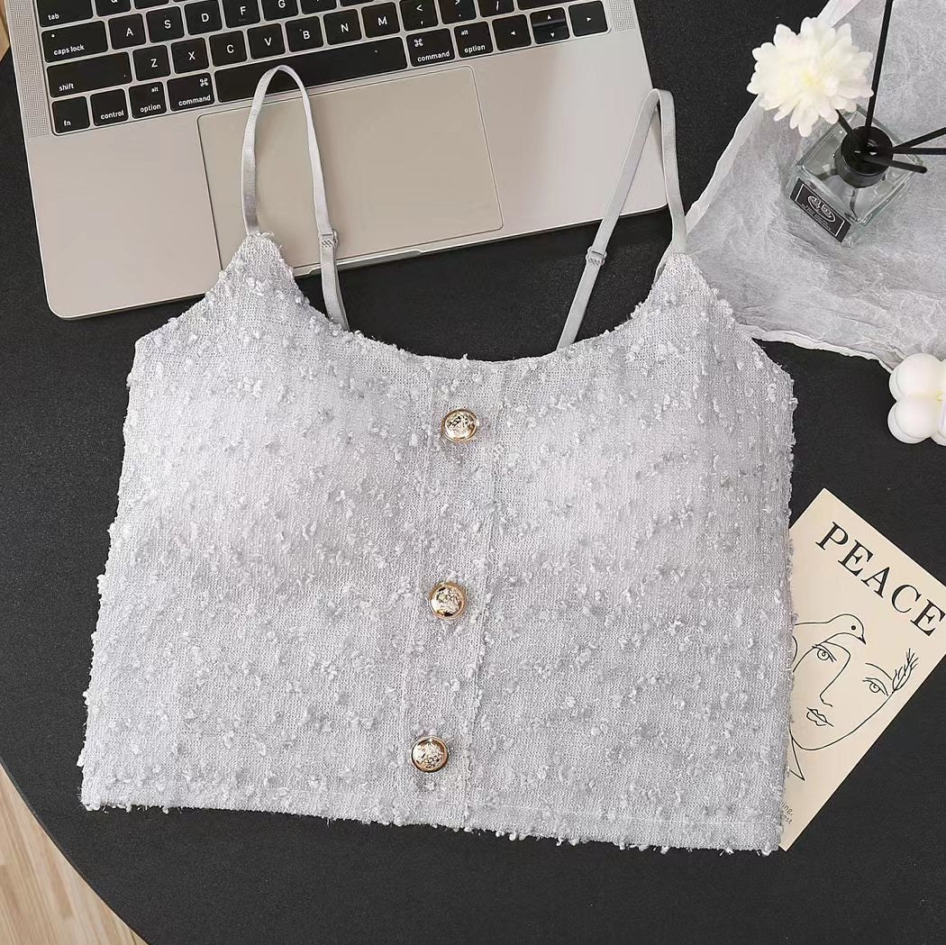 Chic Sequin Textured Built - In Bra Top – Glam & Elegant - Zero Bra