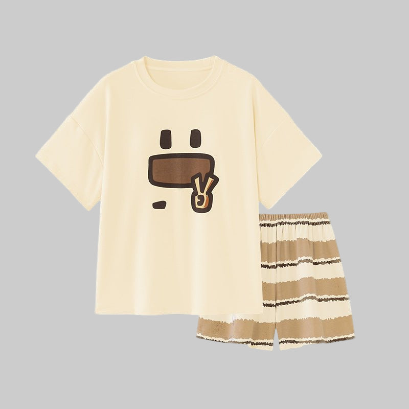 Chill Vibes Cartoon PJ Set – With Padded Ease - Zero Bra