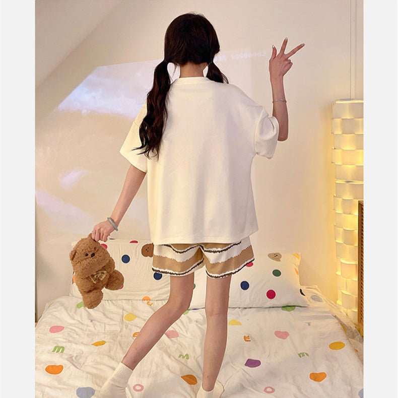 Chill Vibes Cartoon PJ Set – With Padded Ease - Zero Bra