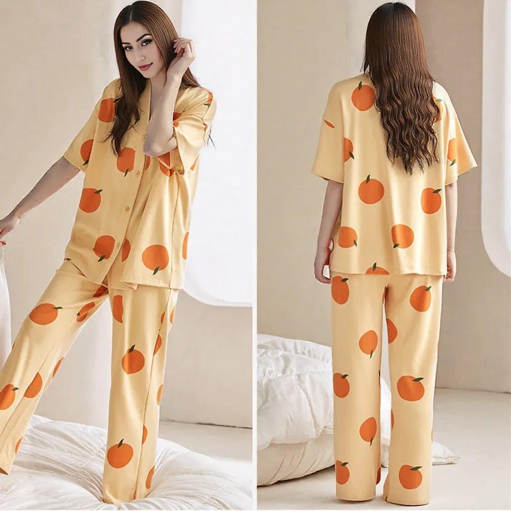 Citrus Bliss PJ Set โ With Padded Fresh Glow - Zero Bra