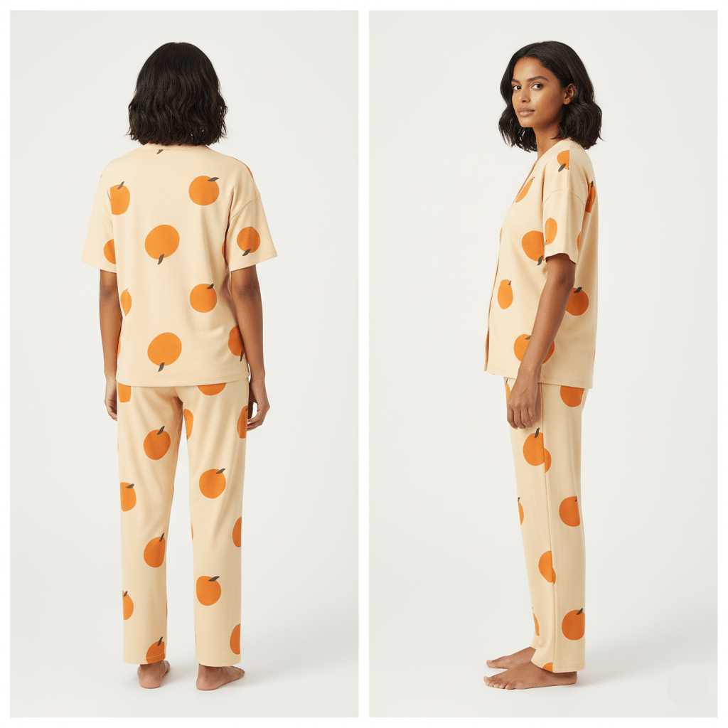 Citrus Bliss PJ Set – With Padded Fresh Glow - Zero Bra