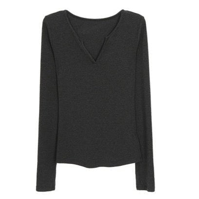 Classic Long Sleeve Crop Top with Built - in Bra - Zero Bra