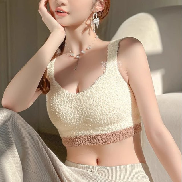 Cozy Knit Bra Top with Built - in Bra β Soft & Supportive - Zero Bra