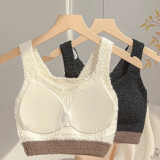 Cozy Knit Bra Top with Built - in Bra β Soft & Supportive - Zero Bra