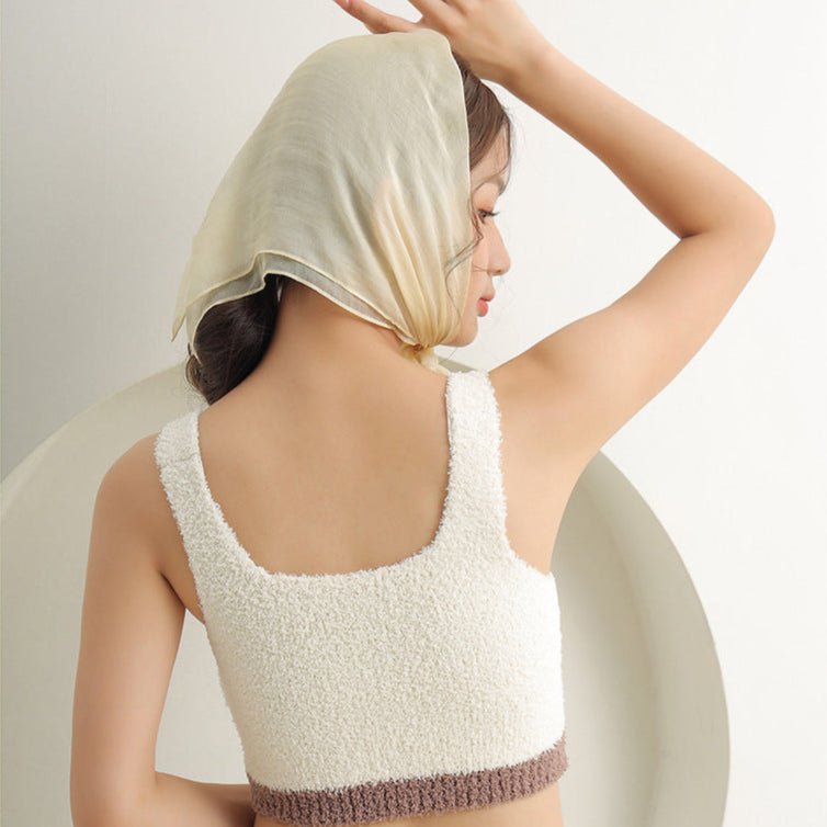Cozy Knit Bra Top with Built - in Bra β Soft & Supportive - Zero Bra