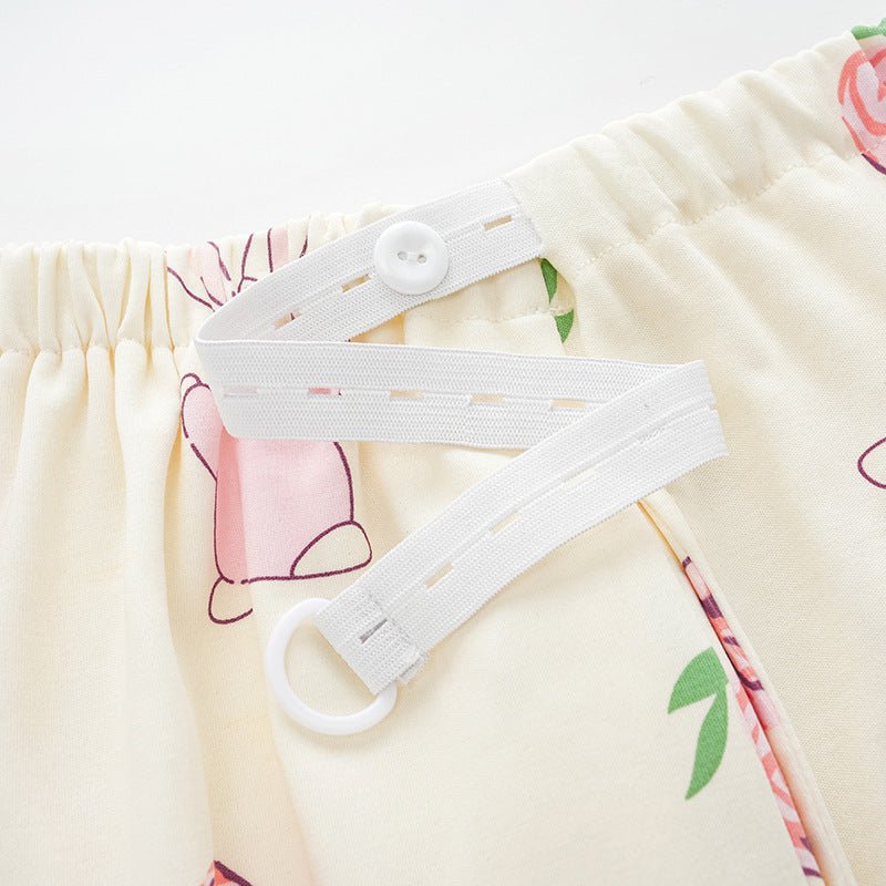 Cream Bunny Maternity & Nursing Padded PJ Set – Cute, Cozy & Bra - Free - Zero Bra