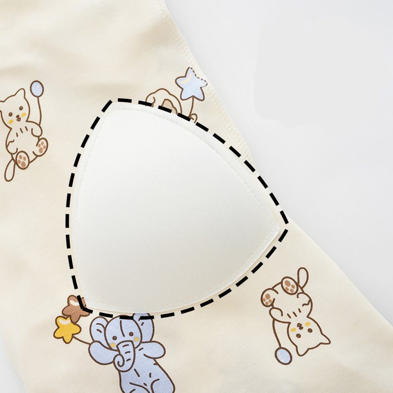 Cream Teddy Maternity & Nursing Padded PJ Set – Mama Cozy & Cute - Zero Bra