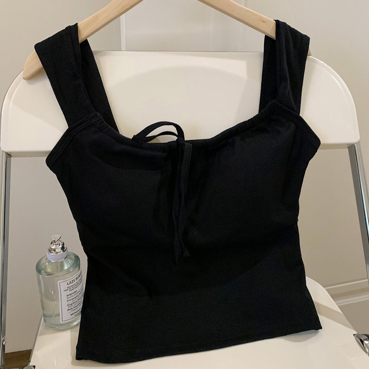Cute Ribbon - Tie Built - In Bra Tank – Playful & Stylish - Zero Bra