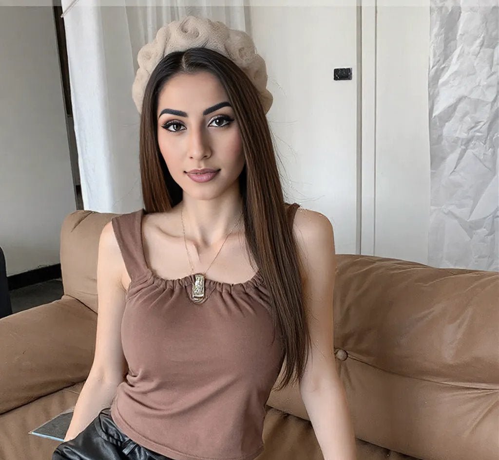 Cute Ribbon - Tie Built - In Bra Tank – Playful & Stylish - Zero Bra